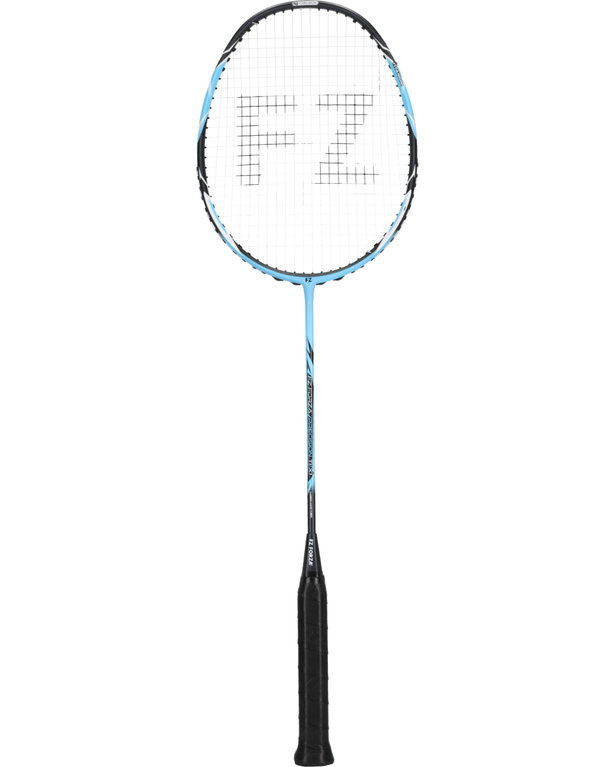 Forza Badmintonschläger Precision TI-X1 (grifflastig, flexibel, 86g) hellblau - besaitet -